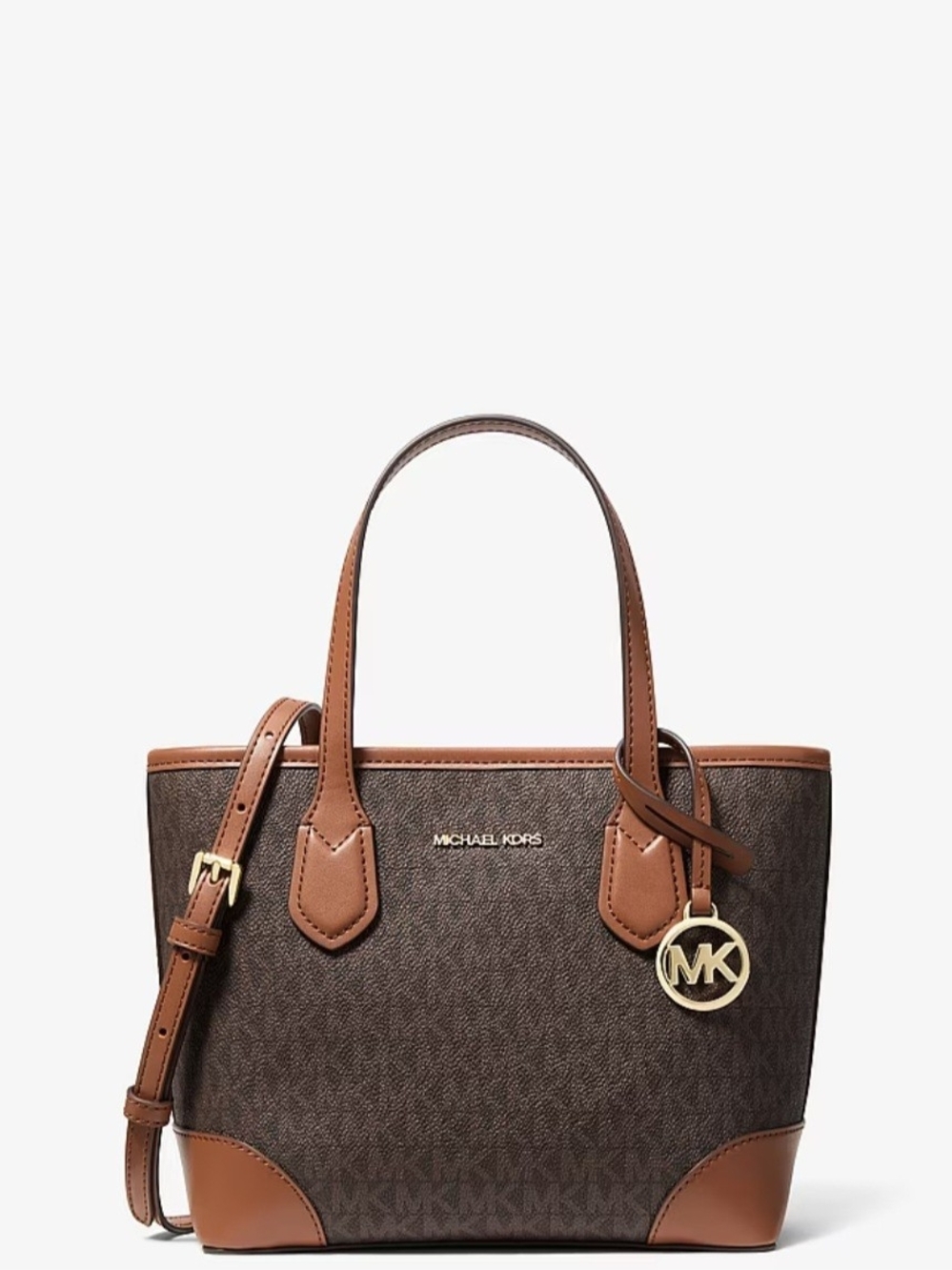 Michael Kors Brown and Tan Signature Tote Bag